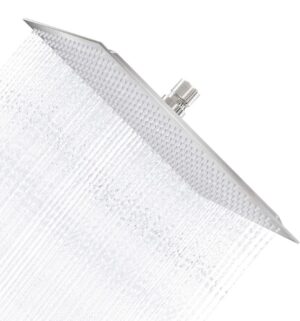 16 Inch Square Rain Shower Head, 304 Stainless Steel, Ultra Thin High Pressure