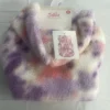 Pet / Dog Sherpa Hoodie Medium Tye Dye Style Pink Purple Coat