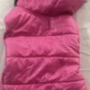Justice Dog Pet Reversible Hot Pink Puffer Jacket w Black Faux Fur Trim Size S