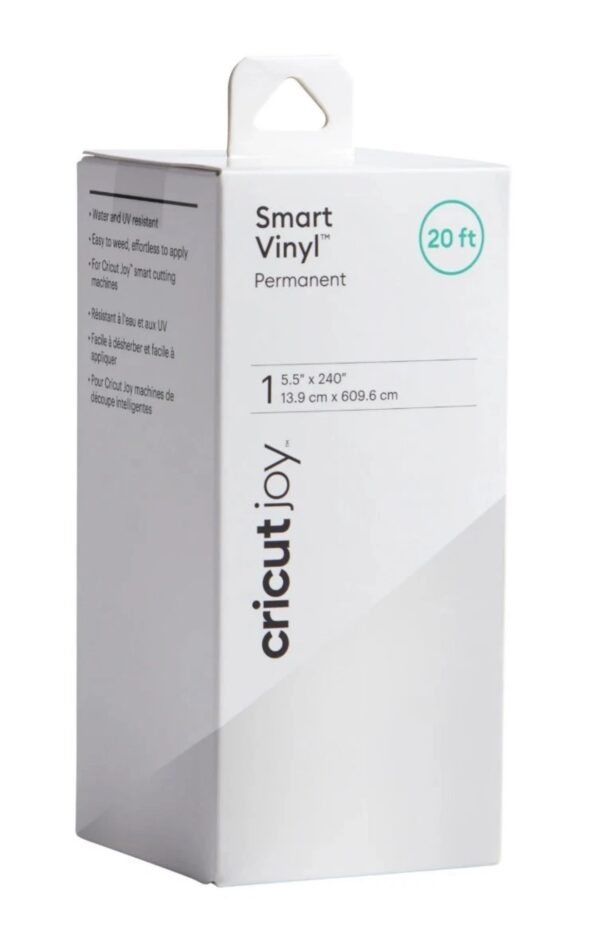 Cricut Joy smart vinyl Permanent Value Roll (20ft), White, 5.5" x 240"
