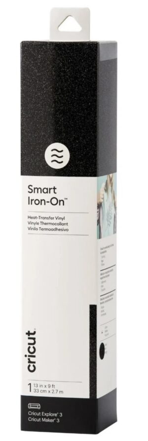 Cricut smart iron-on vinyl glitter (9ft) - Black, 13" x 108"