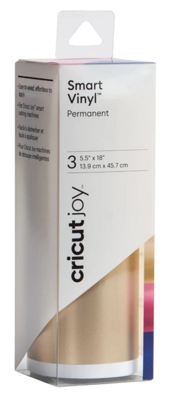 Cricut joy smart vinyl matte metallic sampler, gala - permanent, 5.5" x 18"