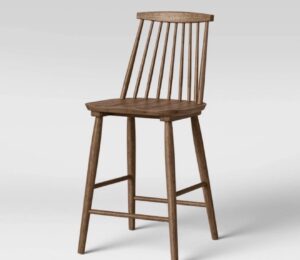 Harwich High Back Windsor Counter Height Barstool: Rubberwood, 24" Seat Height