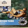 Busch Inflatable Swim Tube Adult Ring Float, Built-in Handles & Cup Holder