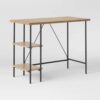Wood and Metal Desk with Shelves Natural - Room Essentials