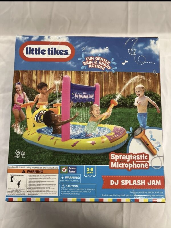 Little Tikes DJ Splash Jam Inflatable Pool with Sprinkler