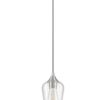 CO-Z Brushed Nickel Modern/contemporary Clear glass Mini Hanging Pendant light