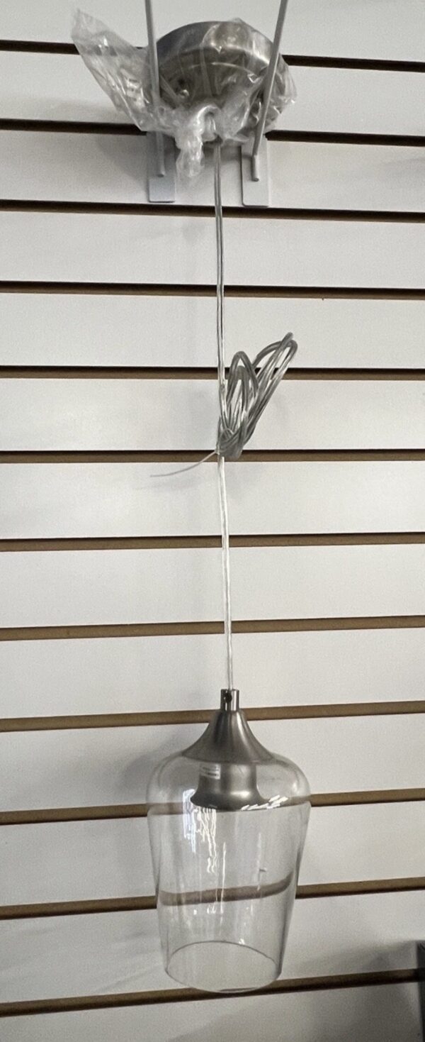 CO-Z Brushed Nickel Modern/contemporary Clear glass Mini Hanging Pendant light