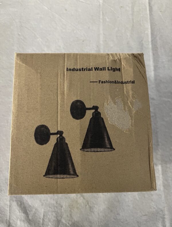 Vintage Wall Sconces, 2PACK Industrial Wall Sconces, Modern Black Wall