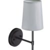 Better Homes & Gardens 1 Light Wall Sconce with Fabric Shade, Matte Black