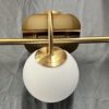 Modern Bathroom Vanity Light Fixtures 3 Lights Brushed Brass Frame