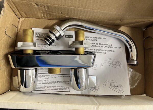 Delta Chrome 2-handle Deck-mountUtility Faucet