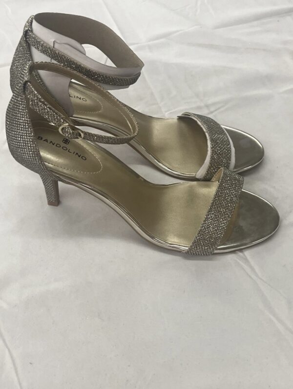 Bandolino Women's Madia Synthetic Open-Toe Dress Heels Sandals Gold, Size 9.5