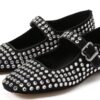 Sam Edelman Women's Alvin Slip-On Loafer Black Leather With Gem