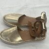 Women's Espadrille with Ankle Strap from Time and Tru Size 7.5 Gold