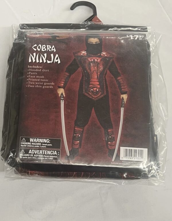 Red Cobra Ninja Halloween Costume for Children, Boys Size M (8), by Fun World