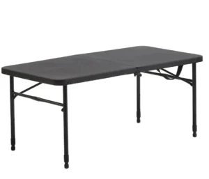 Mainstays 40" Plastic Adjustable Height Fold-in-Half Folding Table,