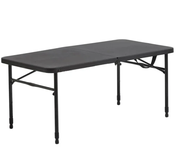 Mainstays 40" Plastic Adjustable Height Fold-in-Half Folding Table,