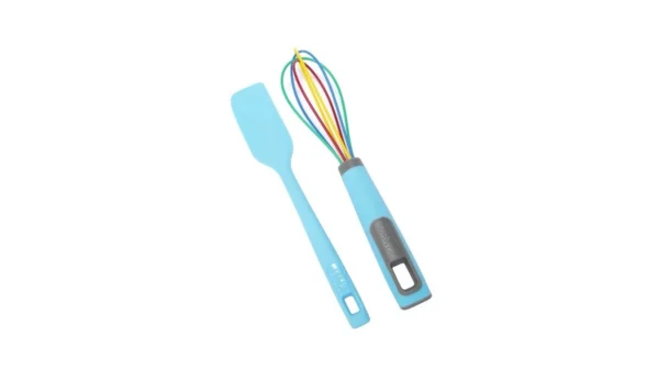Tasty Silicone Mini Spatula and Whisk Baking Kitchen Gadgets Set, Tasty Blue