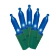 s-l1600 (18) 50-Count Blue LED Mini Christmas Lights with Green Wire, 11',Holiday Time