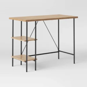 Wood and Metal Desk with Shelves Natural - Room Essentials