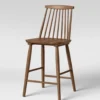 Harwich High Back Windsor Counter Height Barstool: Rubberwood, 24" Seat Height