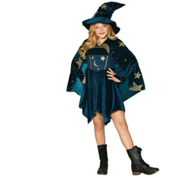 Spellbound Wizard Halloween Costume for Children, Girls' Size S (6/6x)