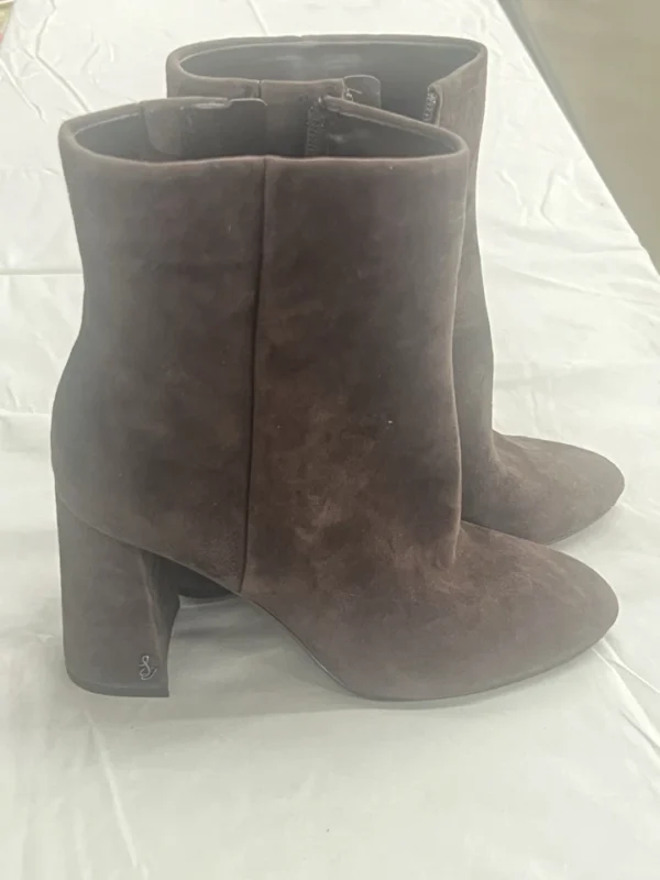 Sam Edelman Saige Bootie Chocolate , Pointed Toe, Mid Heel, Ankle, Size 7.5