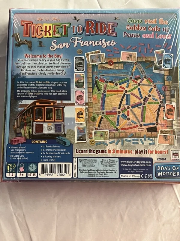 s-l960 (25) Ticket to Ride San Francisco Game Alan R. Moon Asmodee Days of Wonder 2022