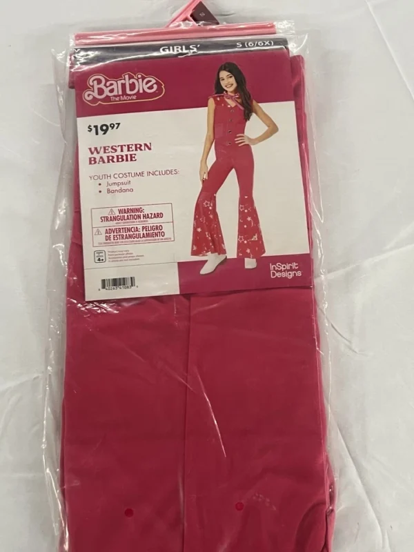 Barbie Movie Cowgirl Halloween Costume for Children, Girls Size S (6)