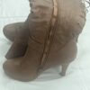 Top Moda Womens Page-65 Knee High Round Toe Lace-up Slouched High Heel Boots