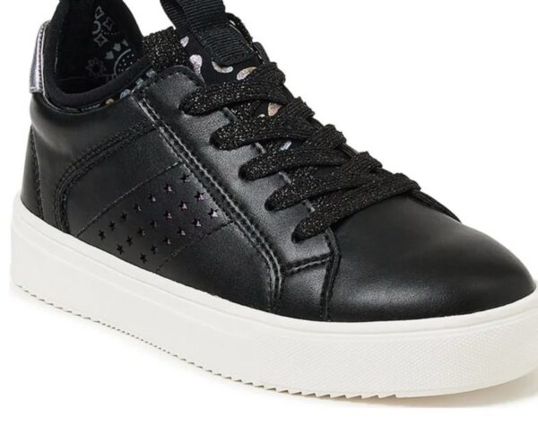 Wonder Nation Little Girl & Big Girl Casual Retro Low-Top Court Sneakers, Size 6