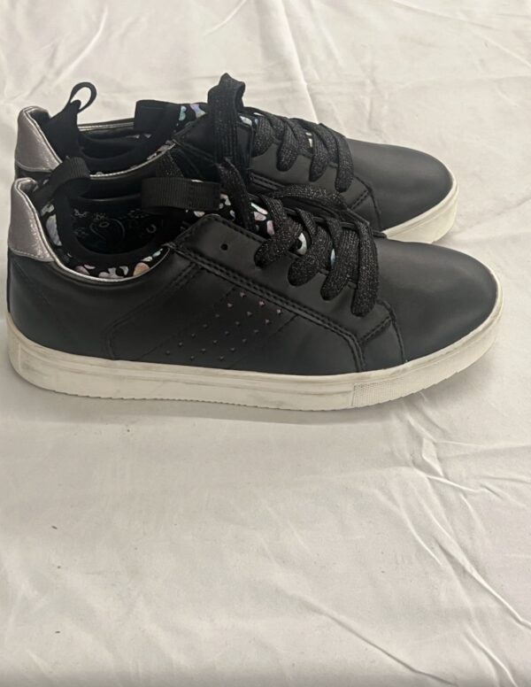 Wonder Nation Little Girl & Big Girl Casual Retro Low-Top Court Sneakers, Size 6