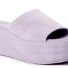 Flatform Wedge Women’s Shoe No Boundaries  Shoes Heels Sandals Lavender size 8