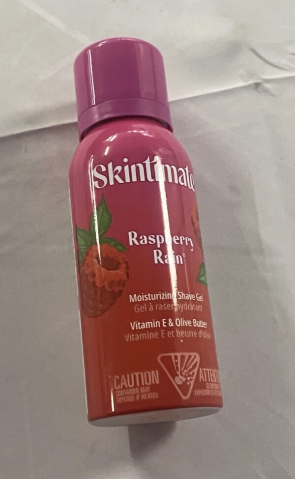 Skintimate Raspberry Rain Shave Gel for Women, Travel Shaving Cream, 2.75 oz