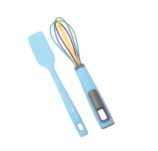 Tasty Silicone Mini Spatula and Whisk Baking Kitchen Gadgets Set, Tasty Blue