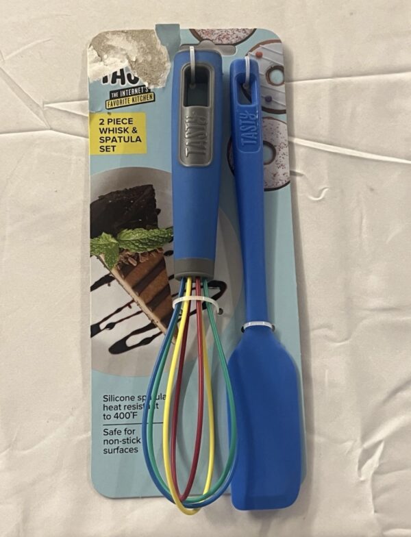 Tasty Silicone Mini Spatula and Whisk Baking Kitchen Gadgets Set, Tasty Blue