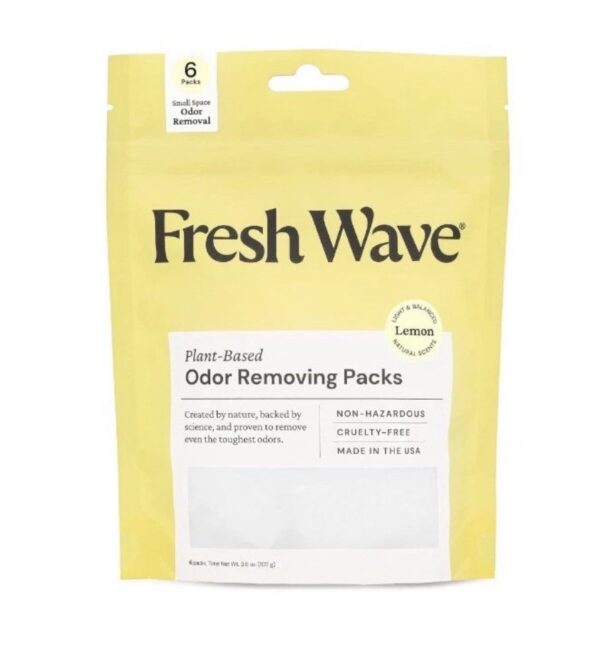 Fresh Wave Lemon Odor Eliminating & Deodorizing Packs Bag of 6 Safer Odor Free
