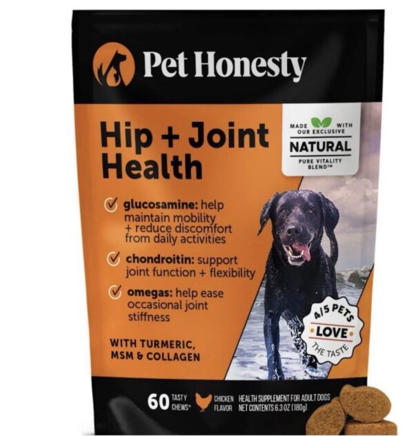 Pet Honesty Hip & Joint Health Chicken Flavor Supplement for Dog - 60ct