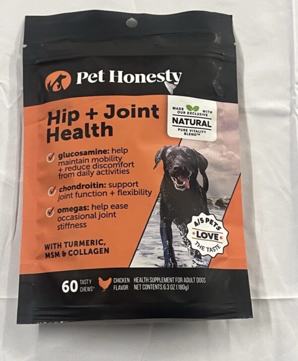 Pet Honesty Hip & Joint Health Chicken Flavor Supplement for Dog - 60ct