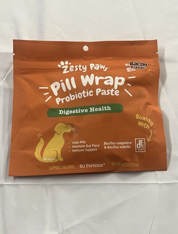 Zesty Paws Pill Wrap Probiotic Paste Bacon Flavor for Dogs - Immune & Digestive