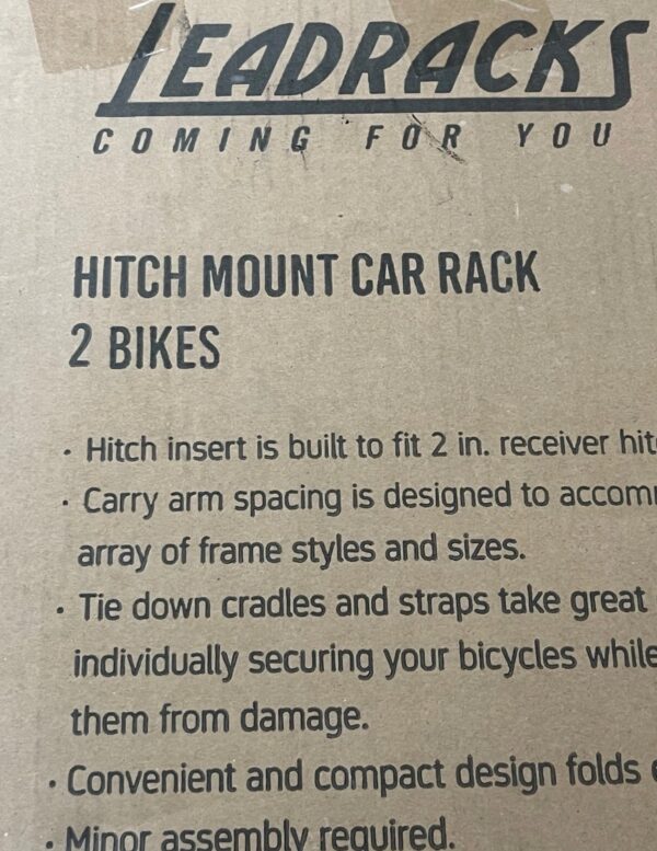 Saris Bike Rack Bones Hitch Carrier Black, Mounts 2 Bikes